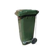 Бак (контейнер) на колесах с педалью для мусора, 120 литров