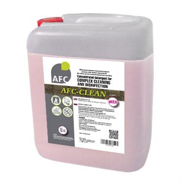 Нейтральное моющее средство для комплексной уборки и дезинфекции помещений AFC-CLEAN