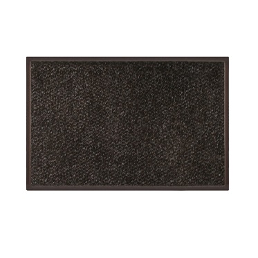 Грязезащитный ворсовый ковер «York» в канте коричневый