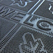 Входной резиновый шипованный коврик Welcome