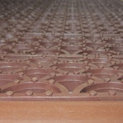 Грязезащитный входной коврик из ПВХ-модулей Scrub-10 коричневый