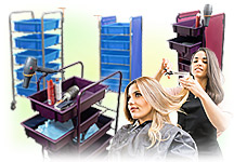 Тележки для парикмахерских, салонов красоты и барбершопов