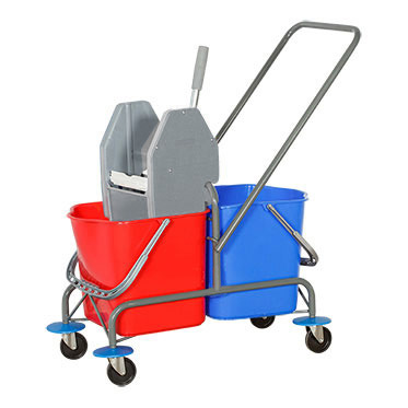 Уборочная тележка двухведерная