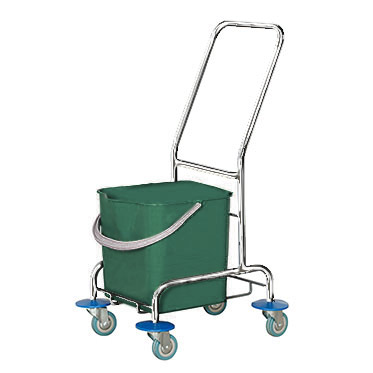 Хромированная уборочная тележка без отжима