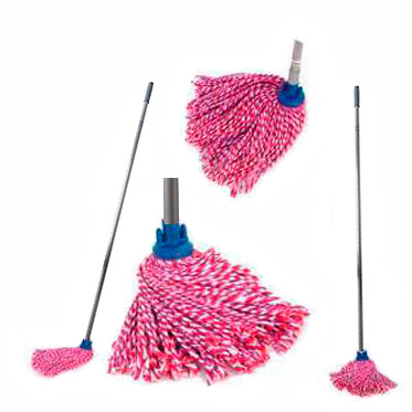 Швабра с резьбовым веревочным мопом