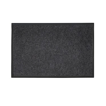 Грязезащитный ворсовый ковер «York» в канте серый