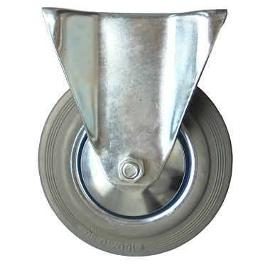 Промышленное неповоротное колесо с площадочным креплением (без тормоза)