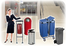 Урны, пепельницы, баки, тележки для мусора