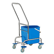Хромированная уборочная тележка без отжима