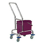 Хромированная уборочная тележка без отжима