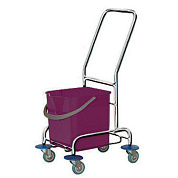 Хромированная уборочная тележка без отжима