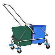 Хромированная уборочная тележка без отжима