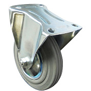 Промышленное неповоротное колесо с площадочным креплением (без тормоза)