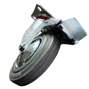 Промышленное поворотное колесо с площадочным креплением (с тормозом)