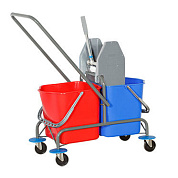 Уборочная тележка двухведерная