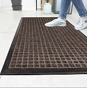 Грязезащитный ворсовой ковер Премиум—класса «Guzzler» коричневый