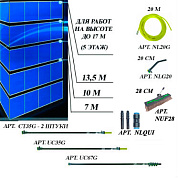 Комплект для мытья окон на высоте до 17 метров (5 этажей)  nLite Advanced plus