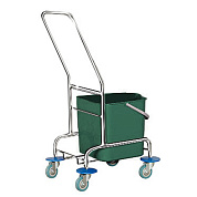 Хромированная уборочная тележка без отжима