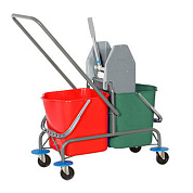 Уборочная тележка двухведерная