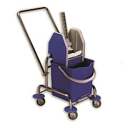 Уборочная тележка одноведерная, хромированная