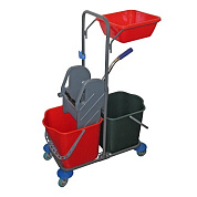 Уборочная тележка двухведерная
