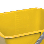 Ведро для мытья пола 18 л жёлтое