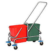 Хромированная уборочная тележка без отжима