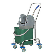 Хромированная уборочная тележка 