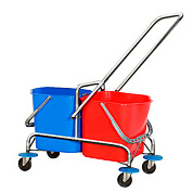 Хромированная уборочная тележка без отжима