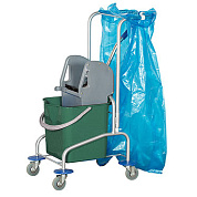 Одноведерная уборочная тележка из алюминия