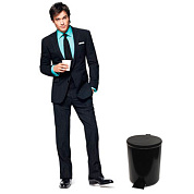 Урна педальная чёрная, серая, белая