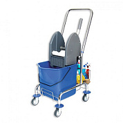 Аренда хромированной уборочной тележки с сетчатой корзиной 02.127B без залога