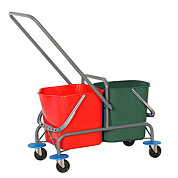 Двухведерная уборочная тележка без отжима